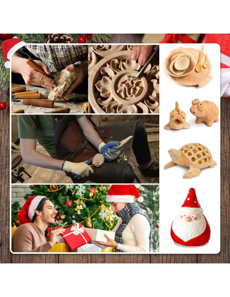 Kit de Tallado en Madera 22PCS con Guantes Anticorte