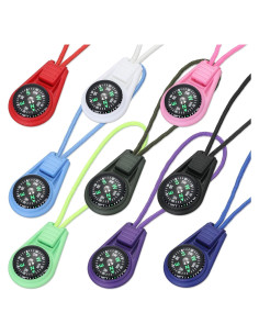 Brújula de Supervivencia Mini BBTO 9 Colores para Camping
