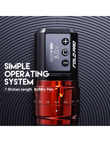 Máquina de Tatuaje Inalámbrica MAST Fold Pro Negro