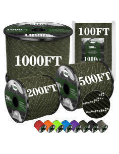Cuerda Paracord Reflectante 4mm X XBEN 15.24m Verde Amy