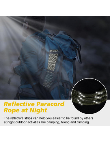 Cuerda Paracord Reflectante 4mm X XBEN 15.24m Verde Amy