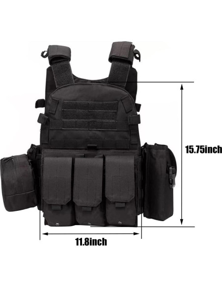 Chaleco Táctico AZB Ajustable para Hombres - Nylon 600D