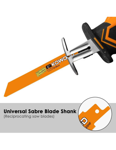 Hoja de sierra recíproca KOWOOD 15 cm HCS Bi-Metal 6 PCS