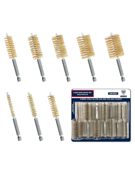 Juego de cepillos de perforación Kwalitistar 8 tamaños latón