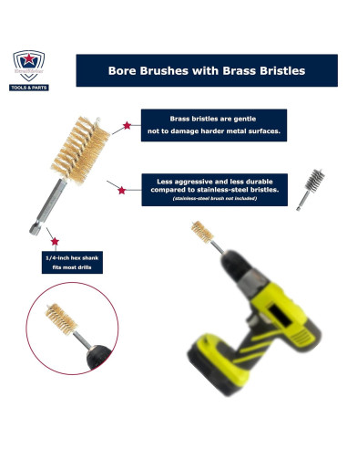 Juego de cepillos de perforación Kwalitistar 8 tamaños latón