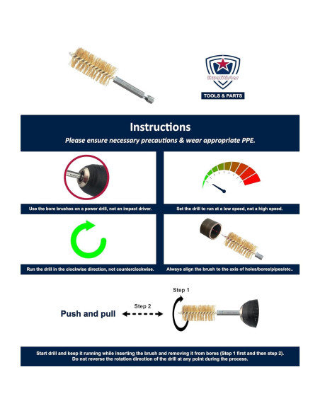Juego de cepillos de perforación Kwalitistar 8 tamaños latón