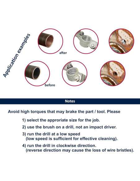 Juego de cepillos de perforación Kwalitistar 8 tamaños latón