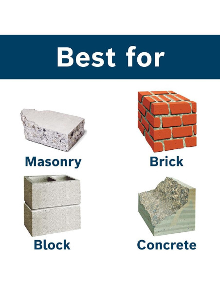 Juego de Brocas de Martillo Rotativo Bosch HCK005 - 5 Piezas SDS-Plus