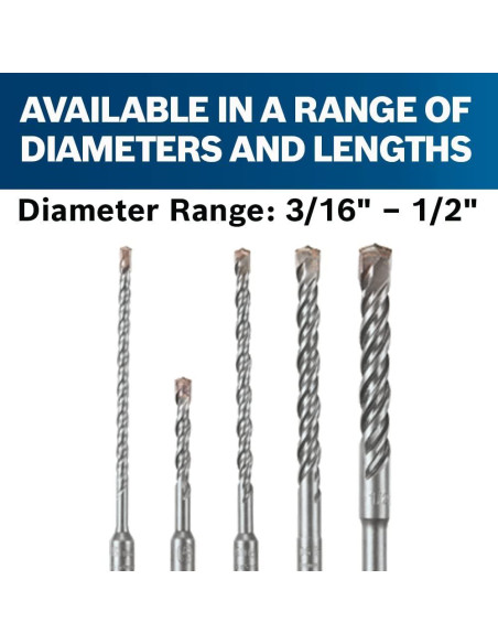 Juego de Brocas de Martillo Rotativo Bosch HCK005 - 5 Piezas SDS-Plus