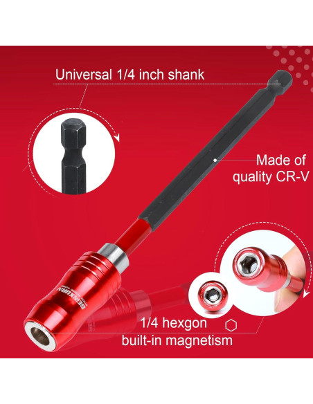 Soporte de Punta de Destornillador de Impacto GEINXURN 6"