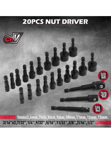 Juego de Puntas de Destornillador SEDY 232 Piezas Cr-V