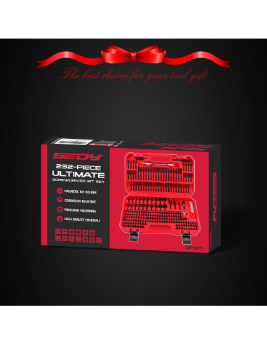 Juego de Puntas de Destornillador SEDY 232 Piezas Cr-V