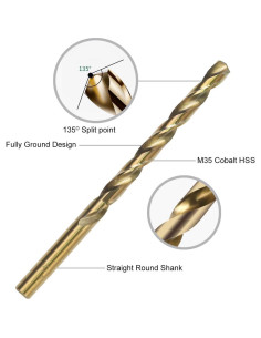 Juego de Brocas de Cobalto GMTOOLS 115 Piezas Acero M35 2