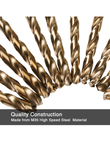 Juego de Brocas de Cobalto GMTOOLS 115 Piezas Acero M35