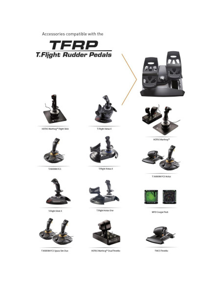 Pedales de Rueda Thrustmaster TFRP para Simuladores de Vuelo