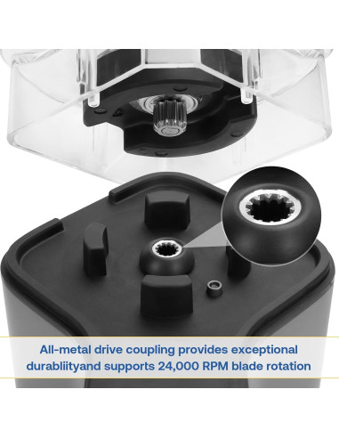 Licuadora Comercial CRANDDI K85 1500W 80oz Multifuncional Gris