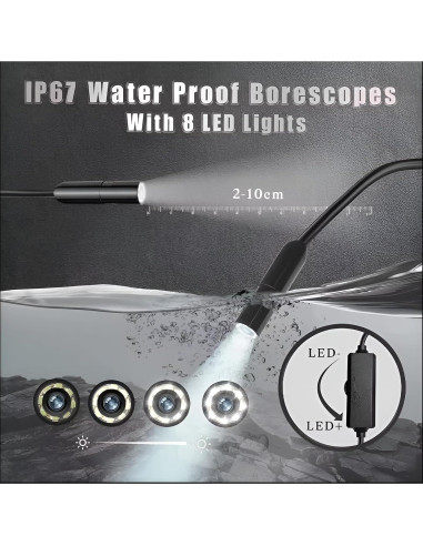 Cámara Endoscópica Doble Lente Pemamnov 1920P 5m IP67