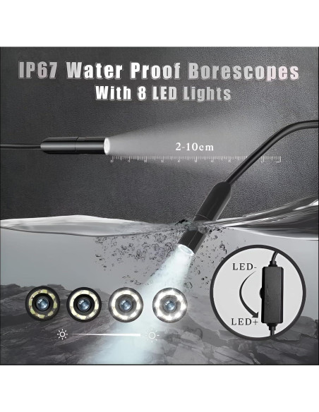 Cámara Endoscópica Doble Lente Pemamnov 1920P 5m IP67