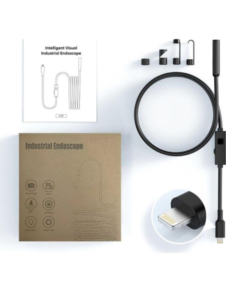 Cámara Endoscópica Doble Lente Pemamnov 1920P 5m IP67