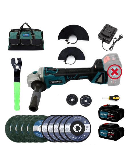 Amoladora Angular Inalámbrica JOVANT 20V 9000RPM 5"