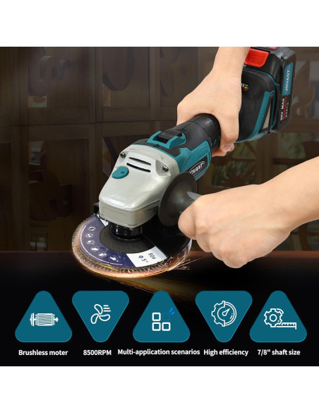 Amoladora Angular Inalámbrica JOVANT 20V 9000RPM 5"