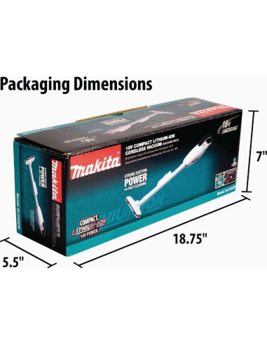 Aspiradora Inalámbrica Compacta Makita XLC02ZW 18V Sin Bolsa