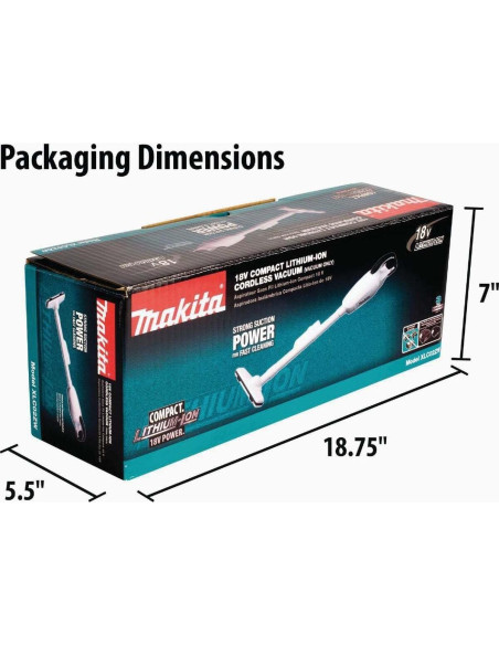 Aspiradora Inalámbrica Compacta Makita XLC02ZW 18V Sin Bolsa