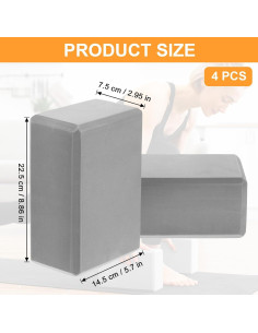 Paquete de 4 Bloques de Yoga Ubamdom - Espuma EVA Antideslizante 2