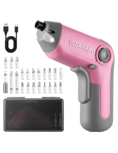 Destornillador Eléctrico Inalámbrico WORKPRO 3.6V con 22 Puntas