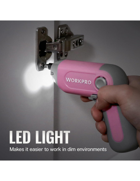 Destornillador Eléctrico Inalámbrico WORKPRO 3.6V con 22 Puntas