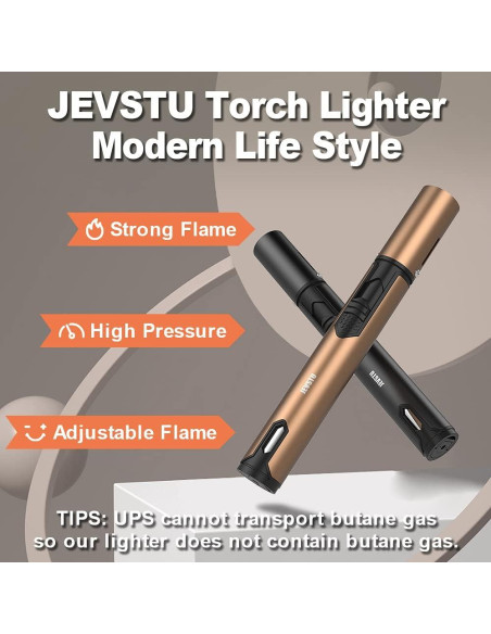 Encendedor de Antorcha JEVSTU Pack de 2 Butano Ajustable
