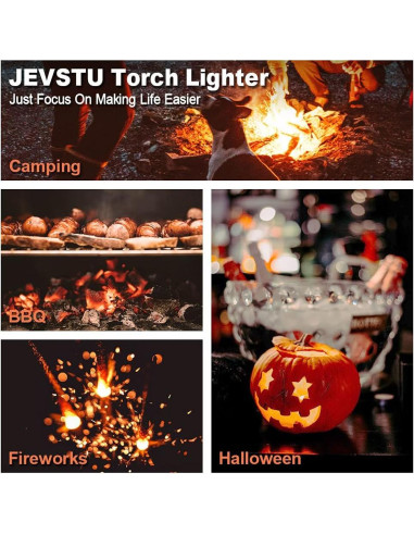Encendedor de Antorcha JEVSTU Pack de 2 Butano Ajustable