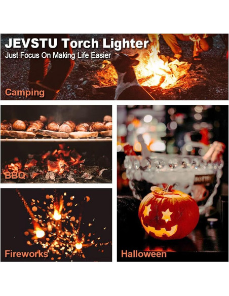 Encendedor de Antorcha JEVSTU Pack de 2 Butano Ajustable