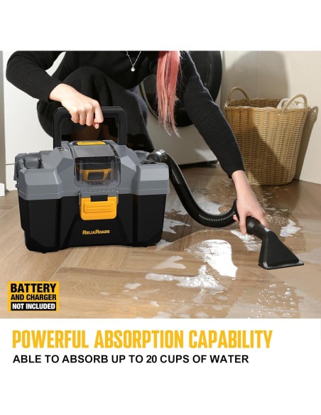 Aspiradora Inalámbrica ReliaRoads RCSV-20 10L 20V para Taller