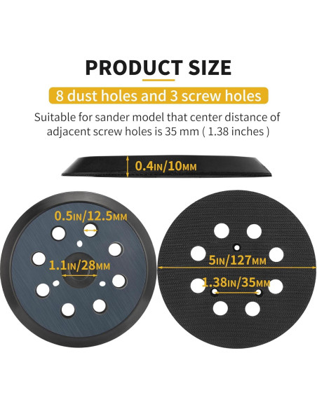 Almohadilla de Lijado 5" DeWalt DW420 DW421 DW422 DW423