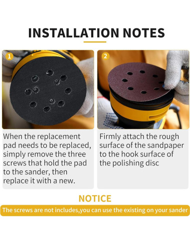 Almohadilla de Lijado 5" DeWalt DW420 DW421 DW422 DW423