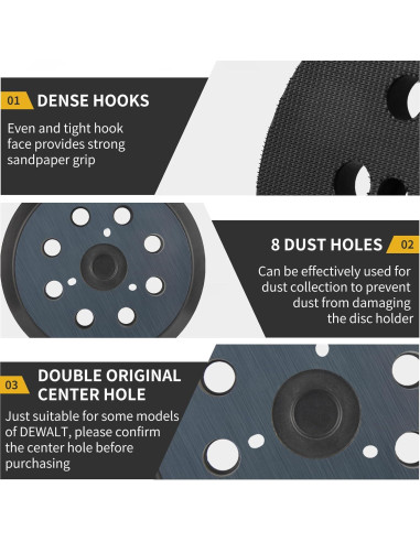Almohadilla de Lijado 5" DeWalt DW420 DW421 DW422 DW423