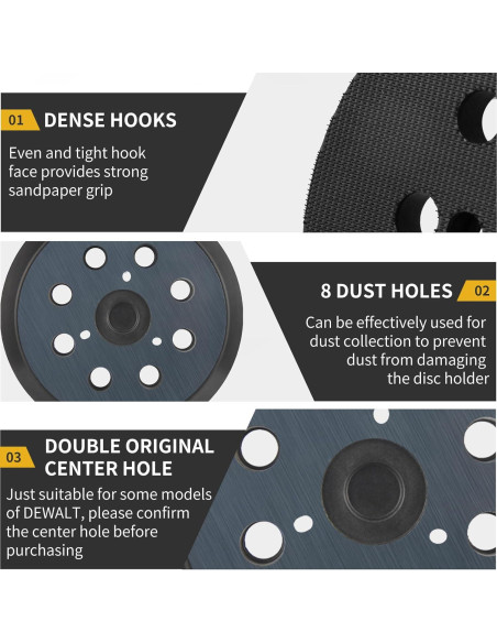 Almohadilla de Lijado 5" DeWalt DW420 DW421 DW422 DW423