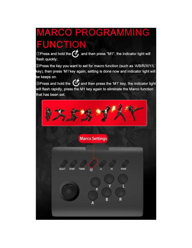 Controlador Arcade Joystick arVin para iPhone Android PC - Negro