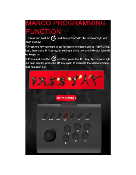 Controlador Arcade Joystick arVin para iPhone Android PC - Negro