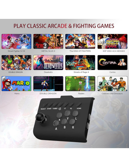 Controlador Arcade Joystick arVin para iPhone Android PC - Negro