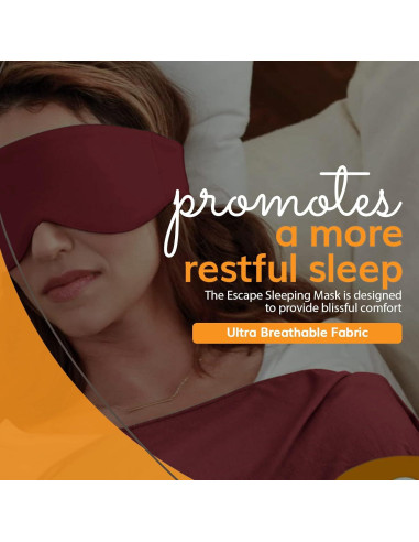 Máscara de Sueño Happyluxe Escape - Lavable, Suave y Ecológica