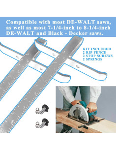 Kit de Reemplazo Guía de Cerca DeWalt DW3278 - 2 Cercas, Tornillos y Resortes 2