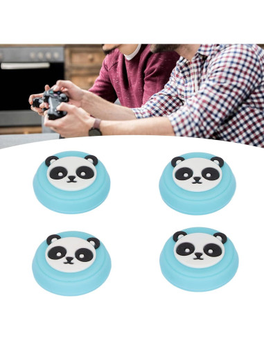 Empuñaduras de Pulgar de Silicona Zopsc para PS5 - Panda 4 Pcs