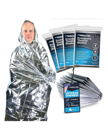 Manta Térmica de Emergencia Frontline 137x213 cm - 4 Unidades