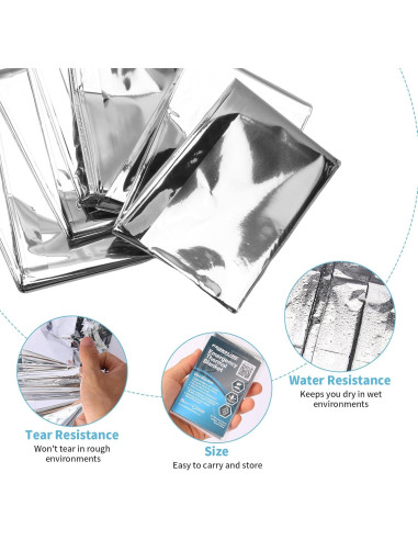 Manta Térmica de Emergencia Frontline 137x213 cm - 4 Unidades