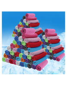 Toallas de Enfriamiento BBTO 80 Pcs Microfibra Multicolor 30x80cm