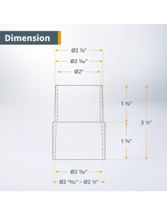 Reductor de Polvo POWERTEC 70141 6.35 cm a 5.72 cm 2