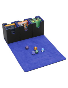 Caja de Almacenamiento de Cartas FOTEEMO 3 en 1 - Negro y Azul
