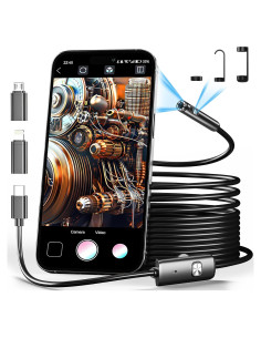 Cámara de Endoscopio Doble Lente CARPDIM 3.5m HD IP68